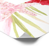 ピンクトロピカルシーシェルブライダルシャワー歓迎 ポスター (角)