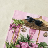 ピンクトロピカルスパカバナビーチタオル ビーチタオル (インサイチュ)