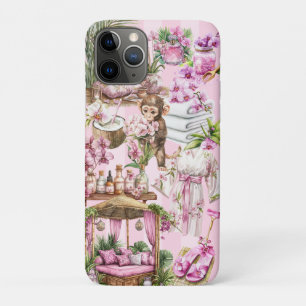 ピンクトロピカルスパカバナリゾート iPhone 11 PROケース