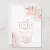 ピンクトロピカルデザートベビーシャワーガール招待状 招待状 (正面)