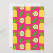 ピンクトロピカルハワイアンルーアースイート16 招待状 (裏面)