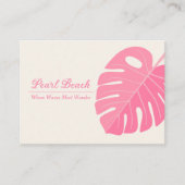 ピンクトロピカルバケーションレンタルへようこそ 名刺 (正面)
