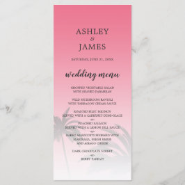 ピンクトロピカルパームツリービーチ結婚式 メニュー