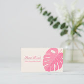 ピンクトロピカルビーチバケーションレンタル 名刺 (スタンド正面)