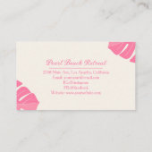 ピンクトロピカルビーチバケーションレンタル 名刺 (裏面)