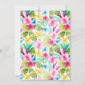 ピンクトロピカルフローラ卒業パーティー招待状 招待状 (裏面)