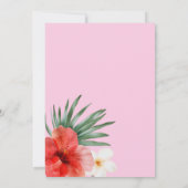 ピンクトロピカルフローラ卒業パーティー招待状 招待状 (裏面)