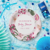 ピンクトロピカルベイビー ペーパープレート (パーティー)