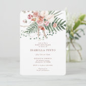 ピンクトロピカルボホフローラブライダルシャワー 招待状 (スタンド正面)
