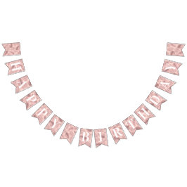 ピンクトロピカル誕生日 バンティングフラッグ