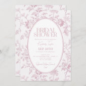 ピンクトワールブライダルシャワー 招待状 (正面/裏面)