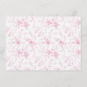 ピンクトワールヴィンテージフローラブライダルシャワーレシピ エンクロージャーカード (裏面)