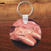 ピンクトーシューズ写真 キーホルダー (正面)