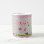 ピンクトードスツールマグ コーヒーマグカップ (中央)