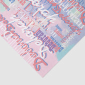 ピンクトーンのパターン名パーソナライズされた 薄葉紙 (詳細)