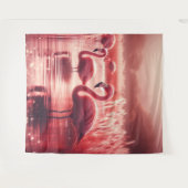 ピンクトーンフラミンゴ タペストリー (正面(横))