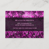 ピンクトーンレトロディスコフェイクグリッター 名刺 (裏面)