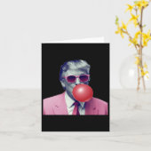 ピンクドおもしろいナルドトランプバブルガムユームティー カード (黄色い花)