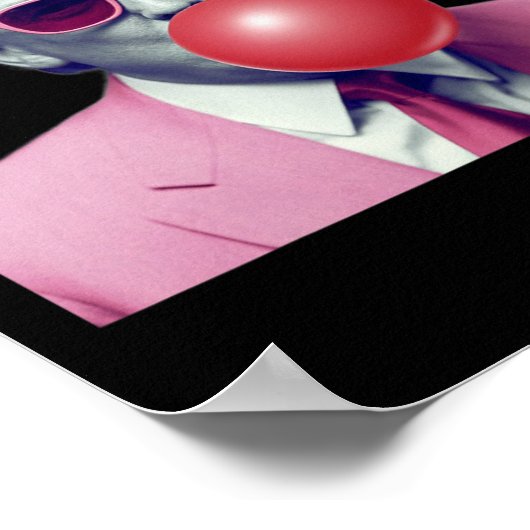 ピンクドおもしろいナルドトランプバブルガムユームティー ポスター (角)