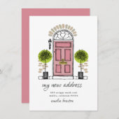 ピンクドアの移動告知 案内状 (正面/裏面)