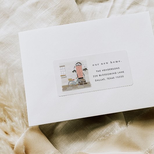 ピンクドア移動告知住所 シール