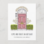 ピンクドア移動案内はがき 案内ポストカード (正面)