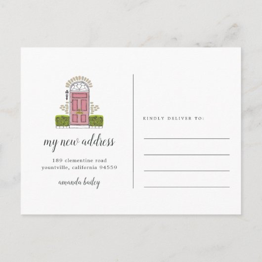 ピンクドア移動案内はがき 案内ポストカード (裏面)