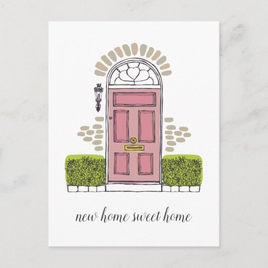 ピンクドア移動案内はがき 案内ポストカード (正面)