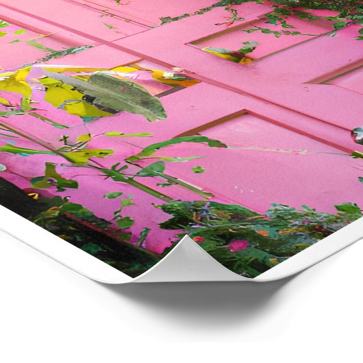 ピンクドア(つる植物) ポスター (角)