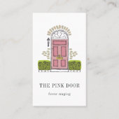 ピンクドア |ホームステージングまたはインテリアデザイン 名刺 (正面)