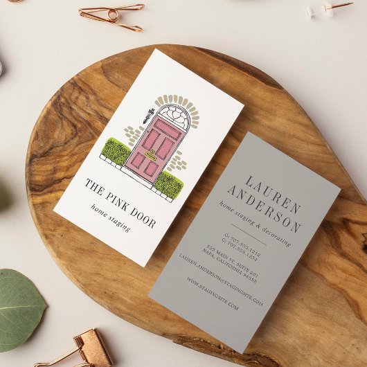 ピンクドア |ホームステージングまたはインテリアデザイン 名刺