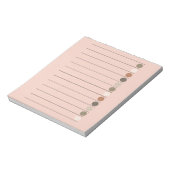 ピンクドカラフルットおもしろい&ひな鮮やか形 ノートパッド (回転)