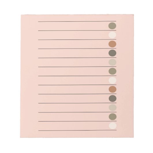 ピンクドカラフルットおもしろい&ひな鮮やか形 ノートパッド (正面)