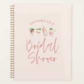 ピンクドガーリーリンモダンクブライダルシャワー プランナー手帳 (正面)