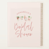 ピンクドガーリーリンモダンクブライダルシャワー プランナー手帳 (裏面)