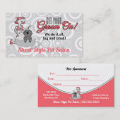 ピンクドギースパグルームオンペットグルーミング 予約カード (正面/裏面)