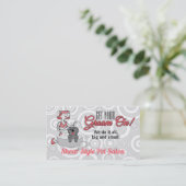 ピンクドギースパグルームオンペットグルーミング 予約カード (スタンド正面)