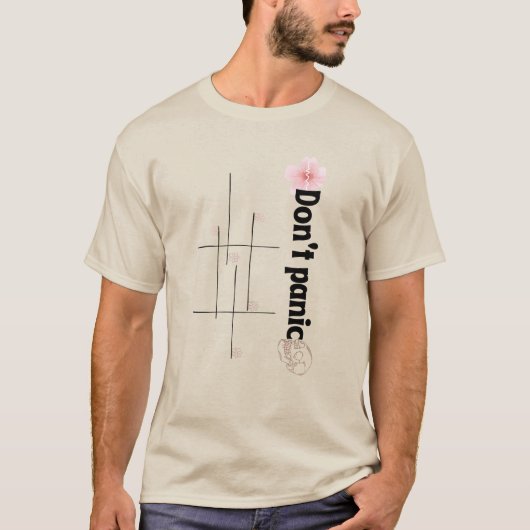 ピンクドクロの桜アート Tシャツ (正面)