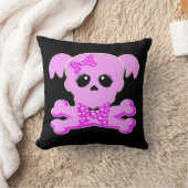 ピンクドクロガール クッション (ブランケット)