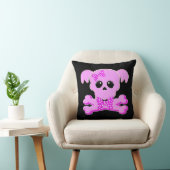 ピンクドクロガール クッション (椅子)