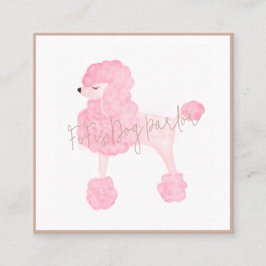 ピンクドッグの名刺 スクエア名刺 (正面)