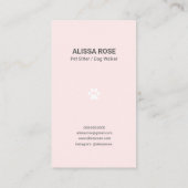 ピンクドッグウォーカーペット着座名刺 名刺 (裏面)