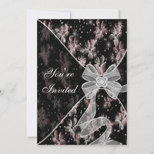 ピンクドッグウッドすべての行事招待状テンプレート 招待状 (正面)