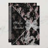 ピンクドッグウッドすべての行事招待状テンプレート 招待状 (正面/裏面)