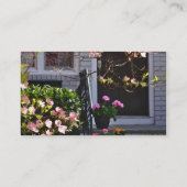 ピンクドッグウッドとゲラニウムのポット 名刺 (裏面)