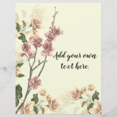 ピンクドッグウッドの花のジャーナルのスクラップブック紙 (裏面)