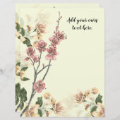 ピンクドッグウッドの花のジャーナルのスクラップブック紙 (正面/裏面)