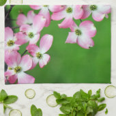 ピンクドッグウッドカスケードキッチンタオル キッチンタオル (折り畳み)