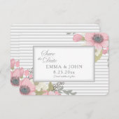 ピンクドッグウッドセーブ・ザ・デート案内 招待状 (正面/裏面)