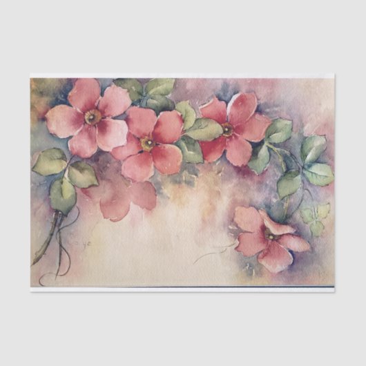 ピンクドッグウッドティッシュペーパー 薄葉紙 (正面)